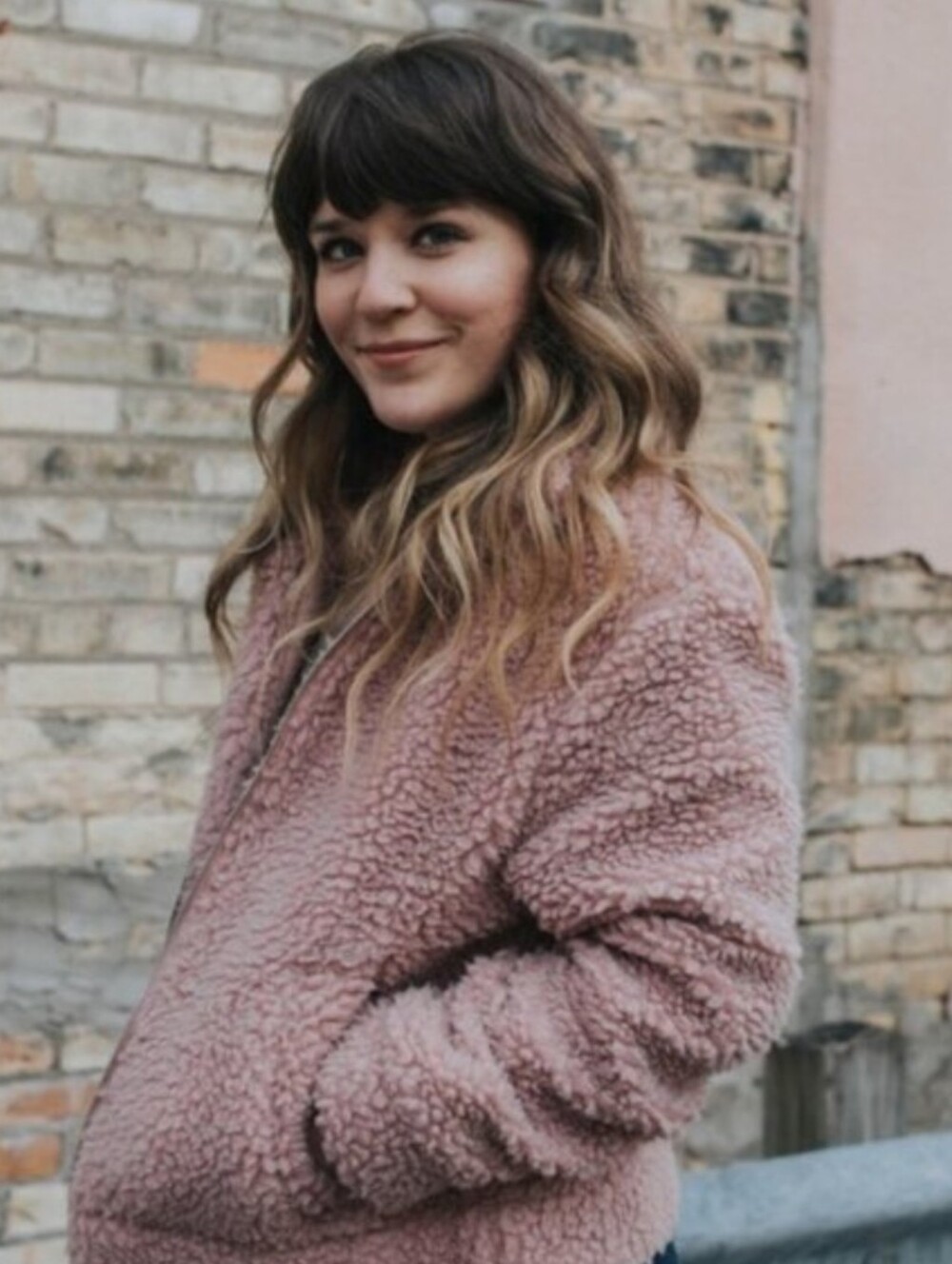 Dusty Rose Pink Faux Fur Sherpa Teddy Bomber Jacket - Outer Edge